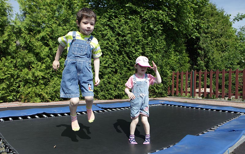 Trampolines, of course, delight even the smallest ones